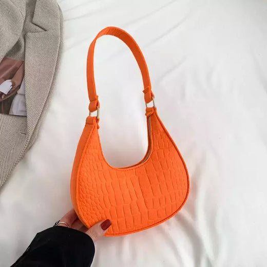 Retro Pure Felt Handbag para mulheres, bolsa de axilas, bolsa de ombro, cor sólida, bolinhos, design simples, moda lazer