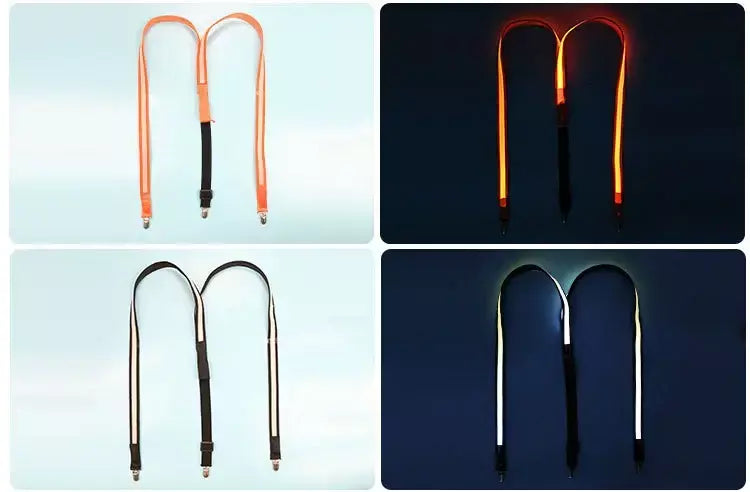Suspensórios de led iluminados masculinos, gravata borboleta unissex, calças elásticas ajustáveis, suspensório iluminado com led para festival de música, festa de fantasia