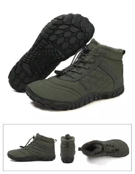 2024 novas botas de inverno para homens neve descalço mulheres ao ar livre antiderrapante pele quente tênis casuais plus size botas de tornozelo sapatos de caminhada