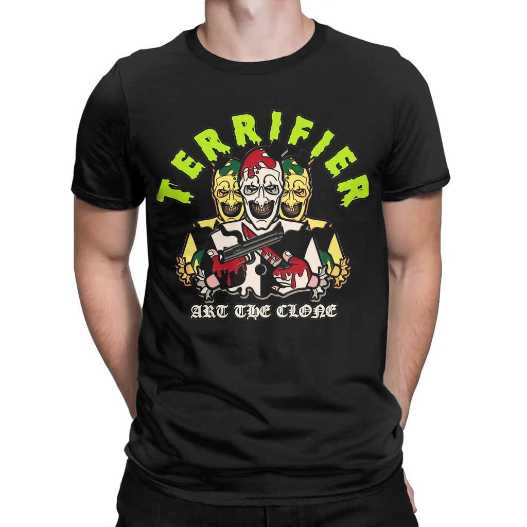 Terrificantes olhos brilhantes arte camiseta masculina novidade puro algodão camisetas crewneck manga curta camisetas roupas tamanhos grandes