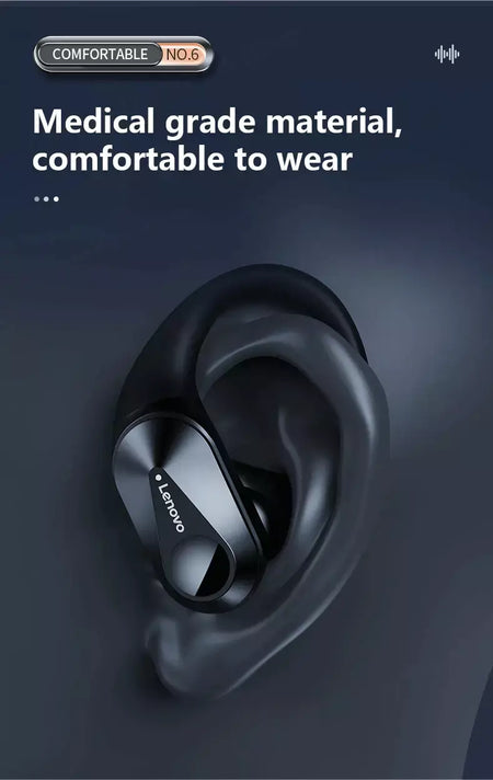 Lenovo lp75 ows sem fio bluetooth 5.3 fones de ouvido gaming redução ruído display digital led à prova dwaterproof água esportes