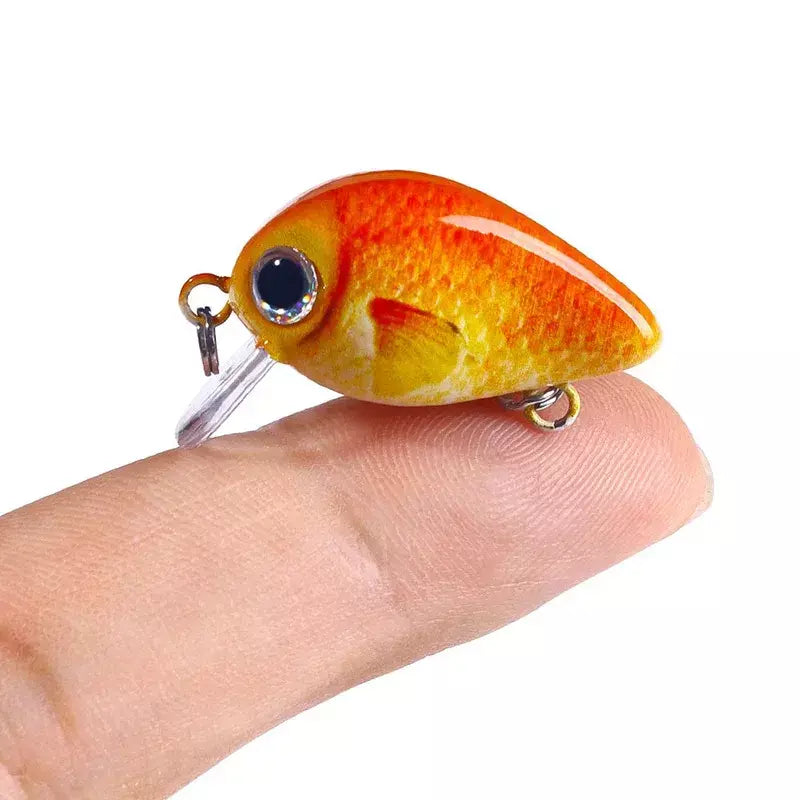 5 pçs/set mini kit crankbait 1.5g/3cm isca de pesca wobblers pequeno artificial flutuante isca dura equipamento de pesca com caixa pesca