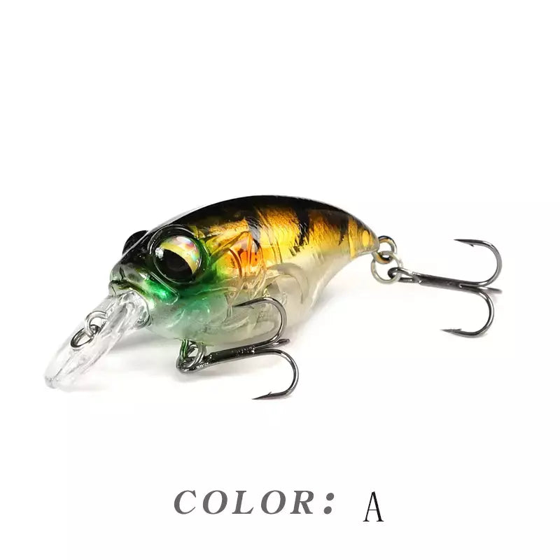 38mm 8g topwater mini crankbait isca de pesca flutuante wobbler isca dura artificial para pique walleye baixo plástico swimbait enfrentar