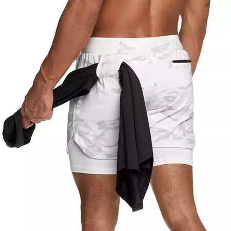 Masculino Anime 2 em 1 Calções Esportivos, Calções de Compressão Atlético Calças de Treino Fitness Running Sportwear, Desempenho Ginásio