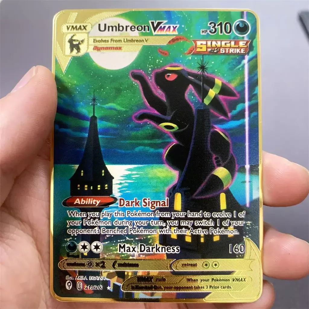 999999 Pontos hp pokemon cartão de metal charizard ouro metal super cartões inglês cartão mewtwo vmax mega anime jogo coleção presentes