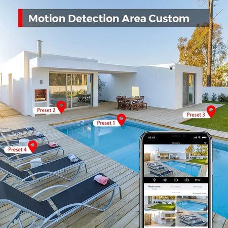 4mp wifi câmera ao ar livre 2k hd segurança ptz câmera ip ai detecção automática rastreamento interior bebê noite cor câmera de vigilância icsee