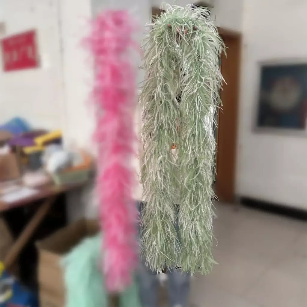 Boa de penas de avestruz arco-íris, 6/10/20 camadas, acessórios de festa fofos para mulheres, halloween, carnaval, cosplay, decoração de casamento, fantasia diy