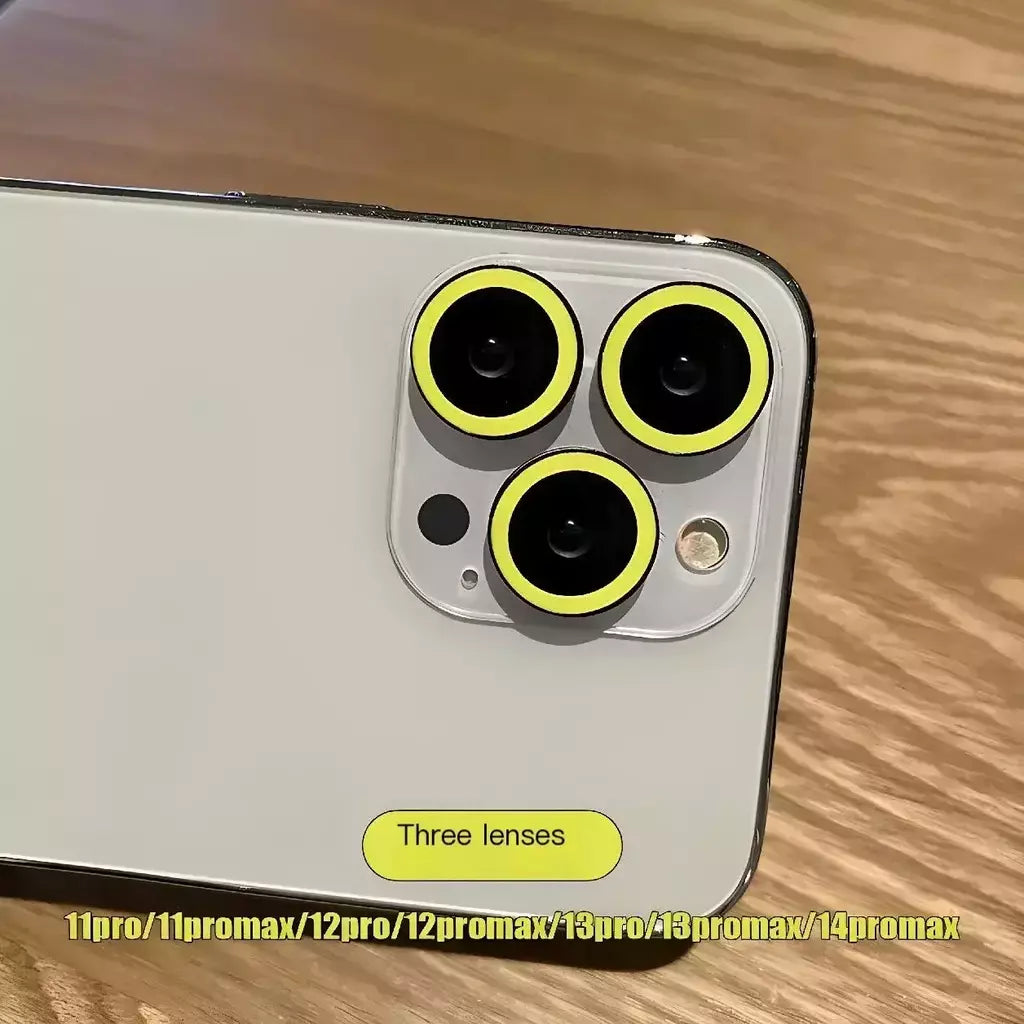 Película protetora de câmera de cerâmica luminosa, 2-3 peças para iphone 16 12 13 14 15 pro max 15 plus 13 12 mini anel de lente tampa brilhante de vidro