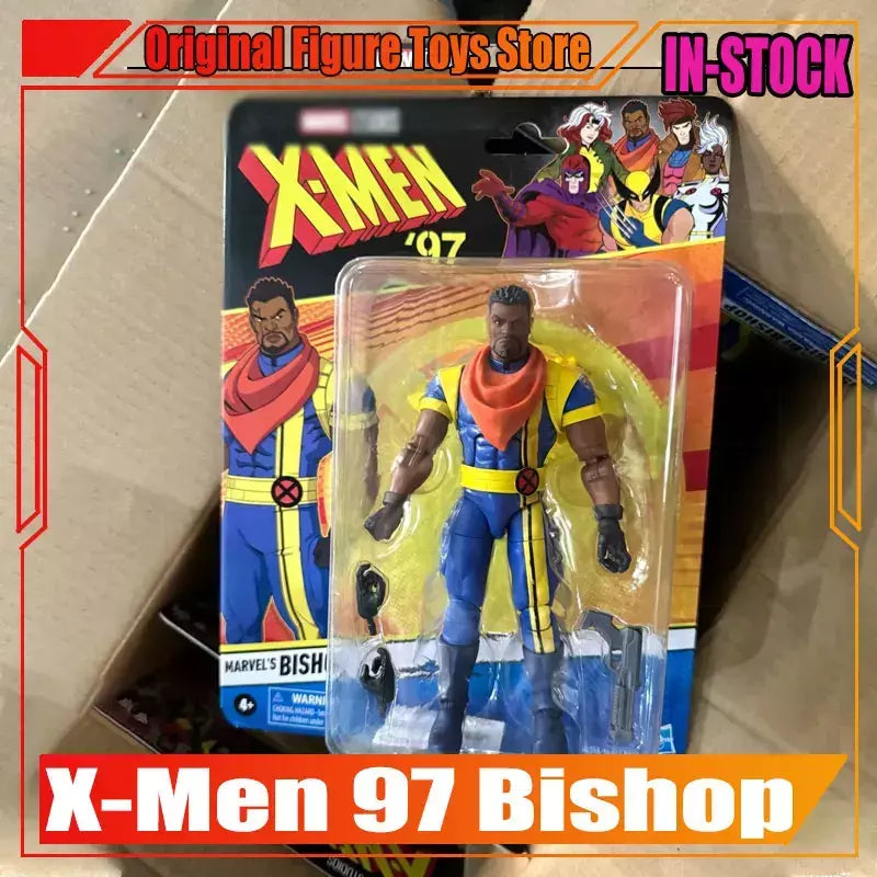 Original x-men anime figura x-men 97 bispo ação estatueta coleção 1/12 retro pendurado cartão modelos brinquedos crianças presentes