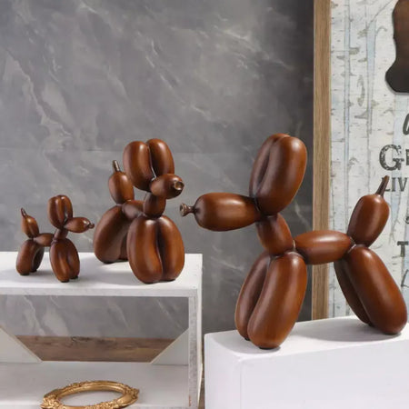 Balão de resina nórdica, ornamento abstrato de cachorro, escultura criativa, estátua de sala de estudo, acessórios de escritório para casa, decoração de festival