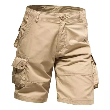 Shorts de praia largas para homens, macacão de bolso múltiplo, calça níquel confortável de algodão para o verão, esportes casuais ao ar livre