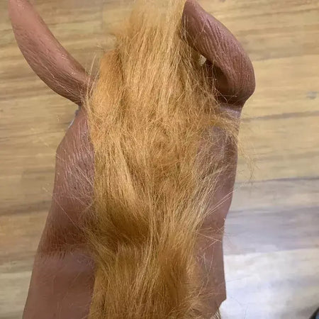 Homens máscaras de cavalo marrom menina engraçado cabeça de cavalo máscara de látex máscara animal novidade halloween cosplay trajes chapelaria rímel de látex