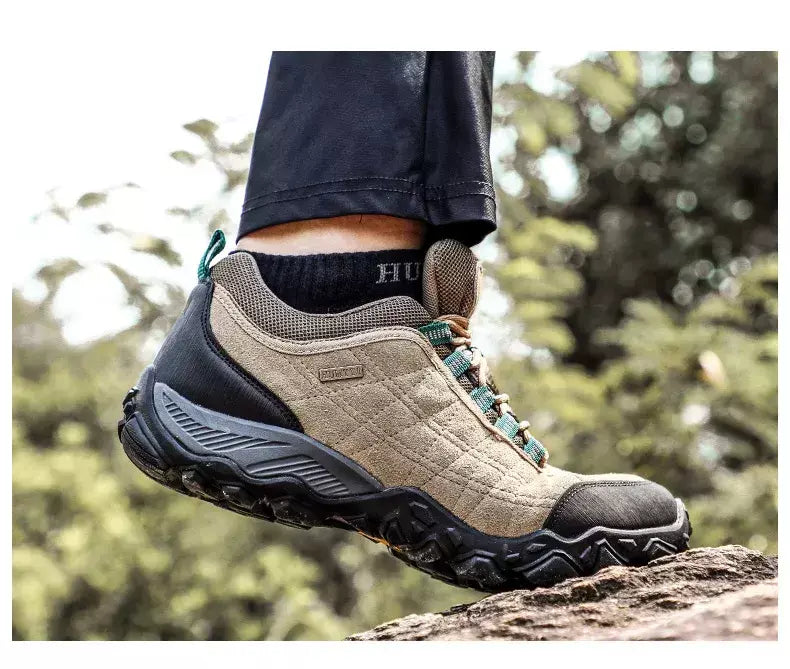Humtto caminhadas sapatos dos homens de luxo designer inverno escalada trekking tênis para homens couro esportes ao ar livre trabalho homem sapatos 110282 Um