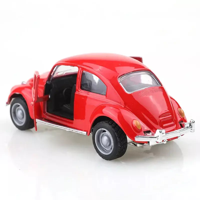 (Ensacado) 1:8 besouro clássico fofo, modelo de carro de liga, veículo simulado, carro de liga infantil, modelo de brinquedo de menino, enfeites de carro