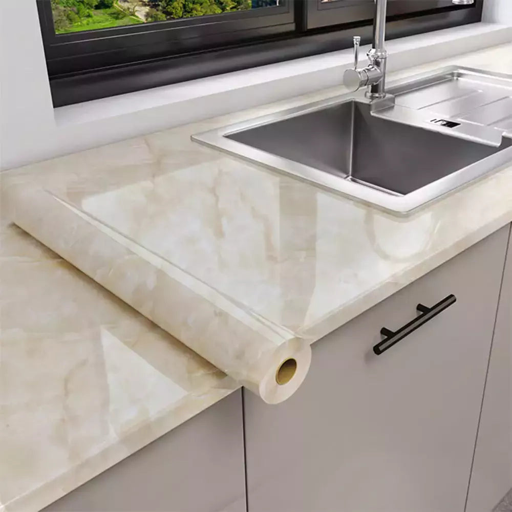 Papel de parede autoadesivo de mármore, Oil Proof, Adesivos em rolos para cozinha, Impermeável, Papel de contato para parede do banheiro