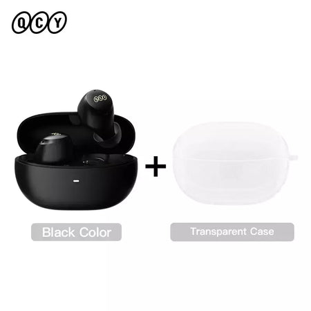 QCY-HT07 ANC Fones De Ouvido Sem Fio, Auscultadores HiFi, Cancelamento de Ruído, Earbuds TWS, 6 Microfone, Chamada AI HD, Reprodução 32H, 40dB, Bluetooth 5.2
