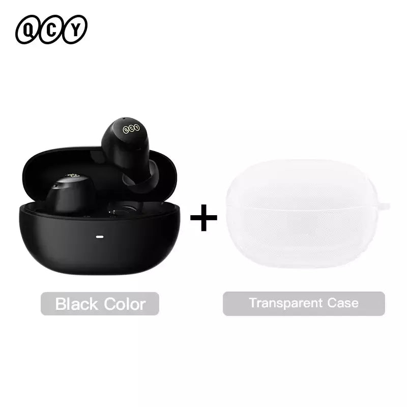 QCY-HT07 ANC Fones De Ouvido Sem Fio, Auscultadores HiFi, Cancelamento de Ruído, Earbuds TWS, 6 Microfone, Chamada AI HD, Reprodução 32H, 40dB, Bluetooth 5.2