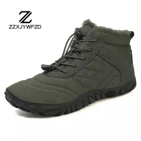 2024 novas botas de inverno para homens neve descalço mulheres ao ar livre antiderrapante pele quente tênis casuais plus size botas de tornozelo sapatos de caminhada
