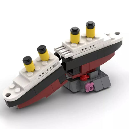 Titanic quebrar em meio rms cruzeiro afundou blocos de construção moc navio barco 3d modelo plástico diy steamboat presentes crianças brinquedos cidade filme