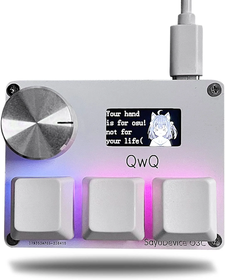 Pink SayoDevice OSU O3C Rápido Gatilho Hall Switches Wooting Vermelho Magnético Switches Teclado Com Botão Tela Copiar Colar Shotcut