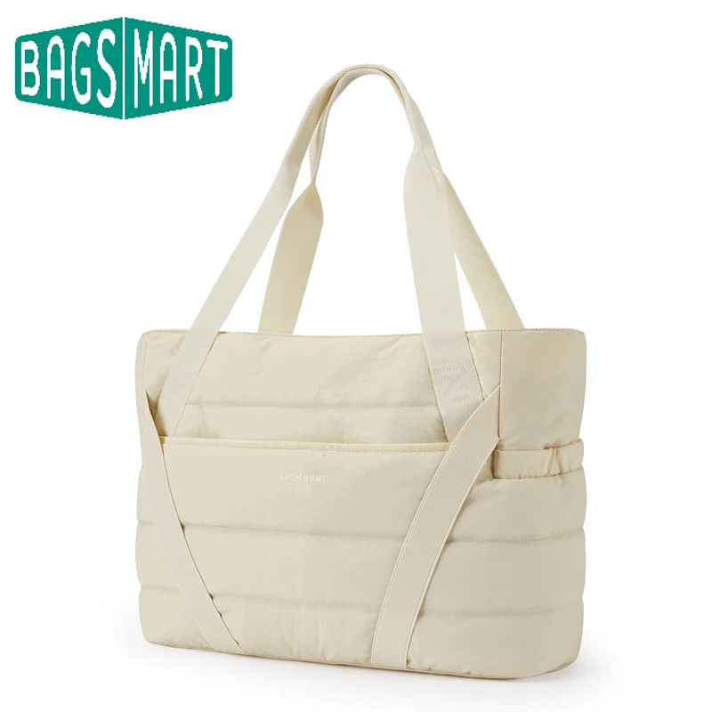 BAGSMART-Sacolas de ginástica esportiva para mulheres, bolsa de ombro de deslocamento, bolsa de bagagem de grande capacidade, lazer simples