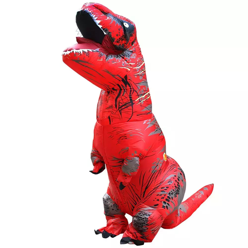 Adulto crianças trajes de dinossauro inflável terno vestido anime festa cosplay carnaval purim traje de halloween para homem mulher
