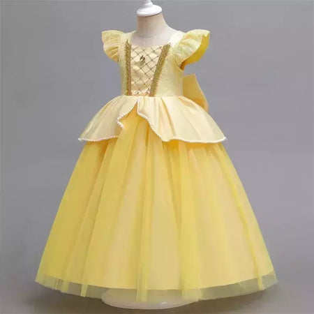 Rapunzel vestido para meninas cinderela belle vestir-se fantasia crianças aniversário princesa traje crianças roupas de festa de halloween 3-10y