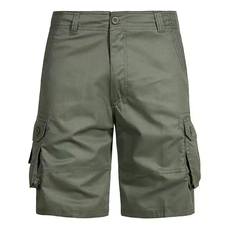 Shorts de praia largas para homens, macacão de bolso múltiplo, calça níquel confortável de algodão para o verão, esportes casuais ao ar livre