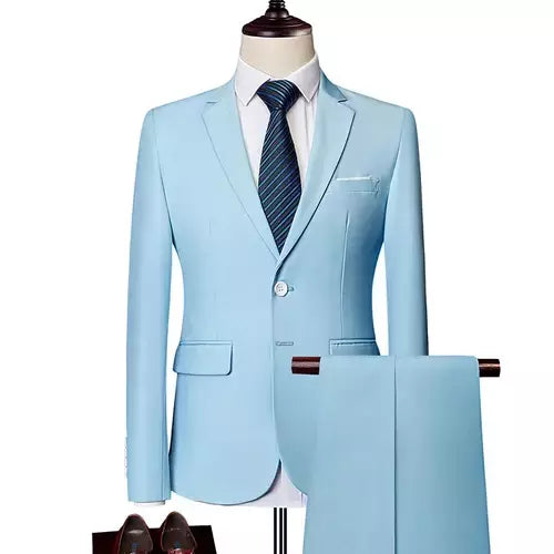 (Jaqueta + Calças) Últimas Homens Terno Set Blazers Formais Slim Fit Negócios Smoking 2 Pcs Terno Do Noivo Vestido de Noiva Homem Terno S-6XL