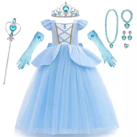 Rapunzel vestido para meninas cinderela belle vestir-se fantasia crianças aniversário princesa traje crianças roupas de festa de halloween 3-10y