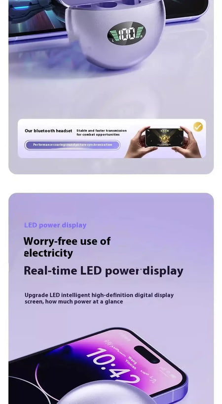 Xiaomi sem fio bluetooth q71 clip-on fones de ouvido alta qualidade som display led música esportes fone de ouvido