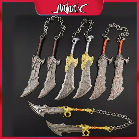 13 cm god of wars 5 jogo periféricos lâminas do caos metal artesanato arma modelo colecionável ornamentos criativo presentes de aniversário brinquedo