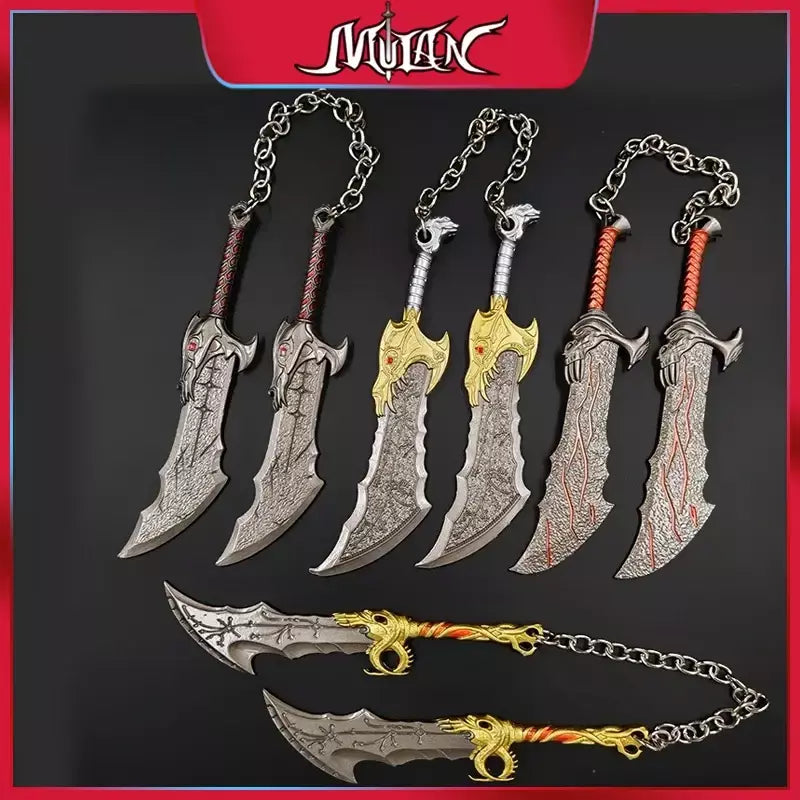 13 cm god of wars 5 jogo periféricos lâminas do caos metal artesanato arma modelo colecionável ornamentos criativo presentes de aniversário brinquedo