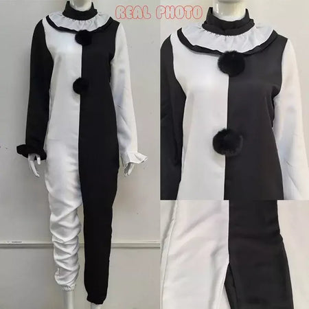 Arte o palhaço cosplay filme terrorífico 2 arte o palhaço cosplay traje macacão máscara trajes de halloween máscara para homens