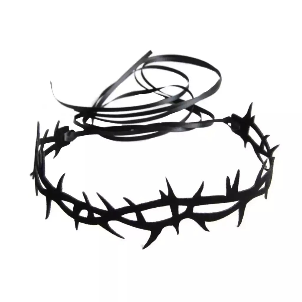 Colar de espinho de veludo de renda preta para mulheres gótico punk rock gargantilha colar moda festa gargantilhas colares yk2 jóias presentes