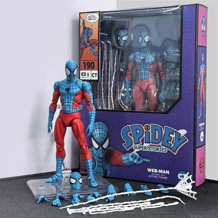 Ct brinquedos homem aranha mafex 185 clássico traje anime figura ver milhas morales 2099 homem-aranha figura de ação estatueta brinquedos crianças presente