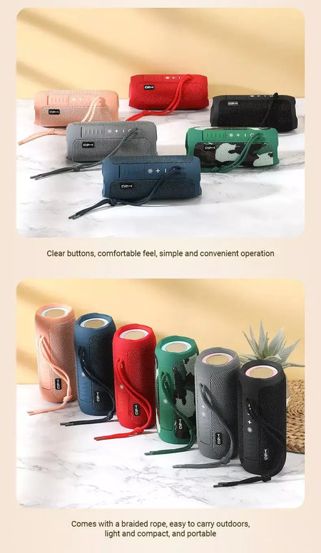 Alto-falante Bluetooth sem fio portátil, caixa de música, subwoofer handfree, baffe, FM, AUX, rádio, som, PC, TV, defletor