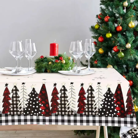 Toalha de mesa Merry Christmas Snowman para decoração de casa, toalha de mesa, inverno, ano novo, 2022, 2024