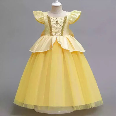 Rapunzel vestido para meninas cinderela belle vestir-se fantasia crianças aniversário princesa traje crianças roupas de festa de halloween 3-10y
