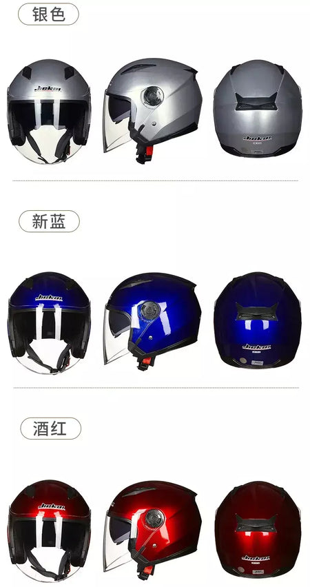 Capacete de motocicleta masculino feminino quatro estações capacete para motocicleta cascos para moto lente dupla corrida meia capacete