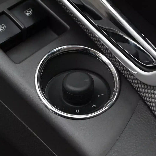 Abs chrome espelho retrovisor botão painel círculo guarnição para chevrolet cruze sedan 2009 - 2014 lhd interior adesivos de carro acessórios