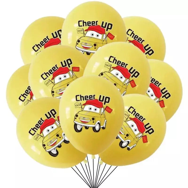 10/20 pçs carros 12 polegada balão de látex relâmpago mcqueen mater balões decorações kit para aniversário chá de fraldas festa suppli