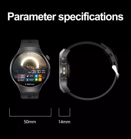 Novo relógio inteligente masculino tela de toque completa bússola bluetooth chamada lanterna esportes atividade fitness freqüência cardíaca à prova dwaterproof água smartwatch