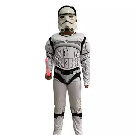 2024 novo traje de guerreiro preto tempestade soldado darth vader anakin skywalker menina guerras rey cosplay festa traje roupas capa máscara