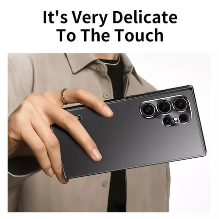 Moldura de alumínio com fecho magnético, capa traseira de plástico de metal para samsung galaxy s25 ultra s24 ultra s23 s22 s21, capa forte à prova de queda