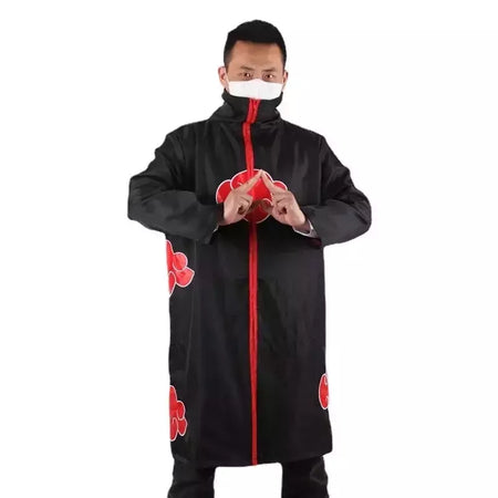 Naruto uchiha itachi cosplay trajes anime longo manto casaco robe trincheira ninja halloween carnaval festa grupo roupas capa presentes