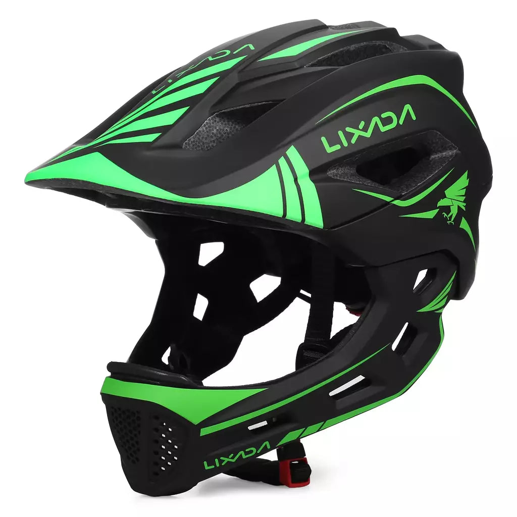 Lixada crianças 2-em-1 destacável capacete facial completo crianças esportes capacete de segurança da bicicleta equipamentos de proteção crianças capacete de ciclismo