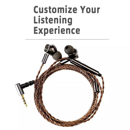 Uncjc fone de ouvido com fio de alta resolução usb c fones de ouvido embutidos USB-C dac par trançado cabo de 2 pinos iem fones de ouvido alugues áudio com microfone