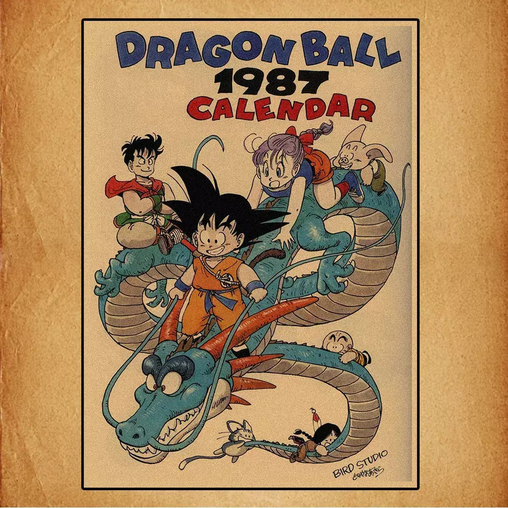 Japonês em torno do anime retro dragon ball cartaz goku gohan vegeta piccolo friza pintura em tela impressão arte da parede presente das crianças