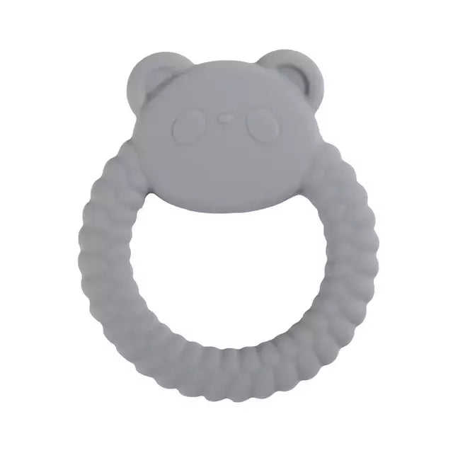 Bebê silicone dentição anel, coelho dos desenhos animados, roedor, comestível, acessórios diy, brinquedos molares, chocalho, 1pc
